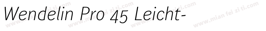 Wendelin Pro 45 Leicht字体转换